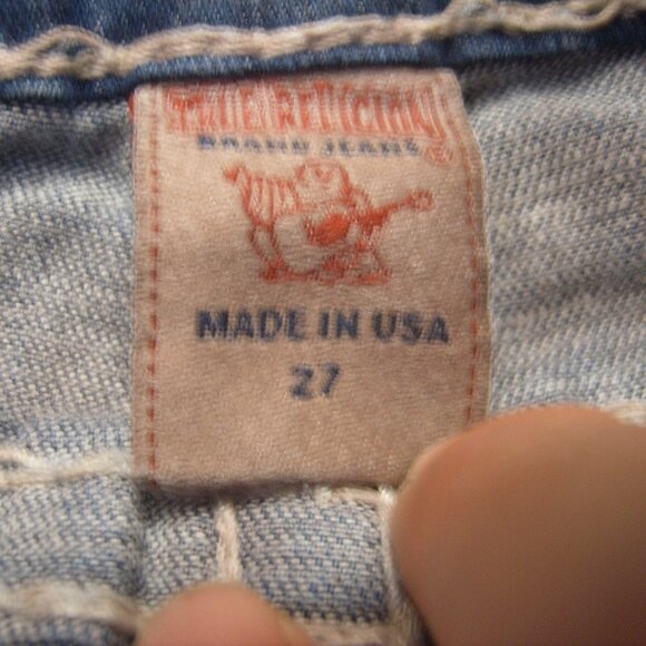 Like New Excellent Condition True Religion Women Super T Jeans sz 27 Made in USA - Picture 5 of 6